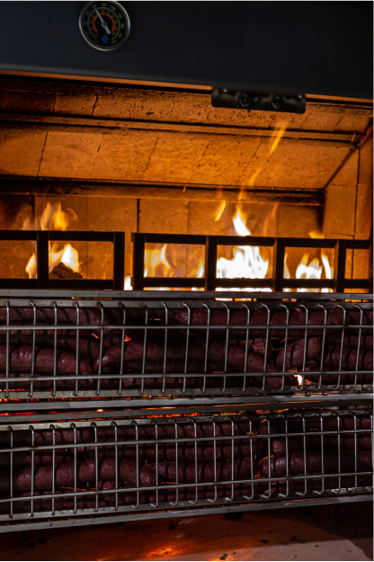 Wood-fired oven system (refractory core and stainless exterior)